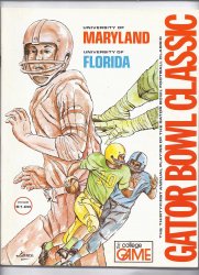 1975 Gator Bowl Game Program Maryland Florida