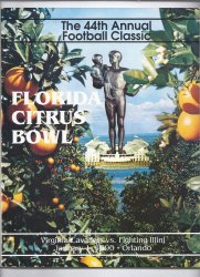 1990 Citrus Bowl Game Program Virgina Illinios
