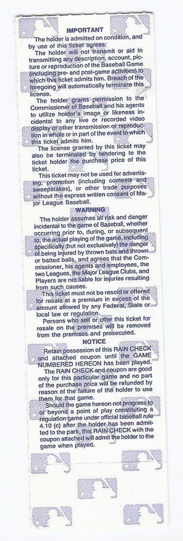 Image 1 of 1987 NLCS Ticket Stub Game 1 Cardinals Giants League Championship Series