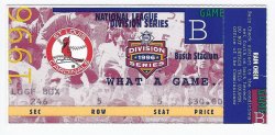 1996 NLDS Ticket Stub Game 2 Padres @ Cardinals National League Division Series