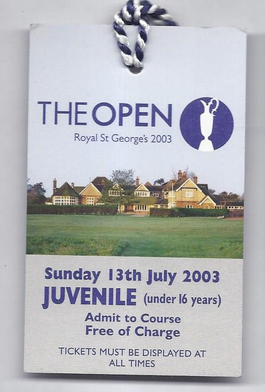 Image 0 of 2003 British Open Ticket 1st Practice Day Sunday July 13th