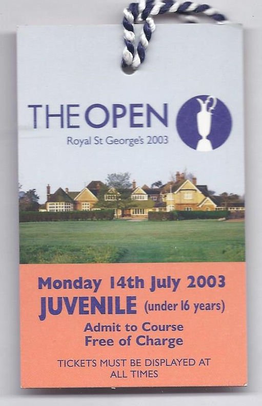 Image 0 of 2003 British Open Ticket 2nd Practice Day Monday July 14th