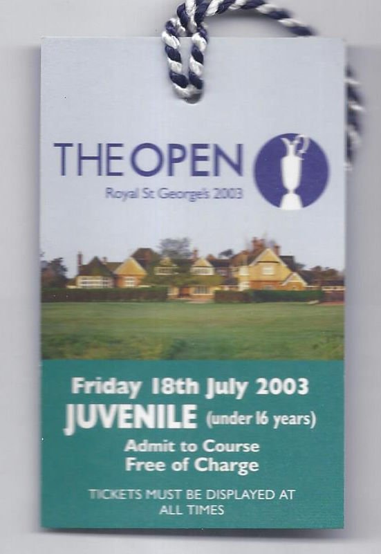 Image 0 of 2003 British Open Ticket 2nd Tournament Round Friday July 18th