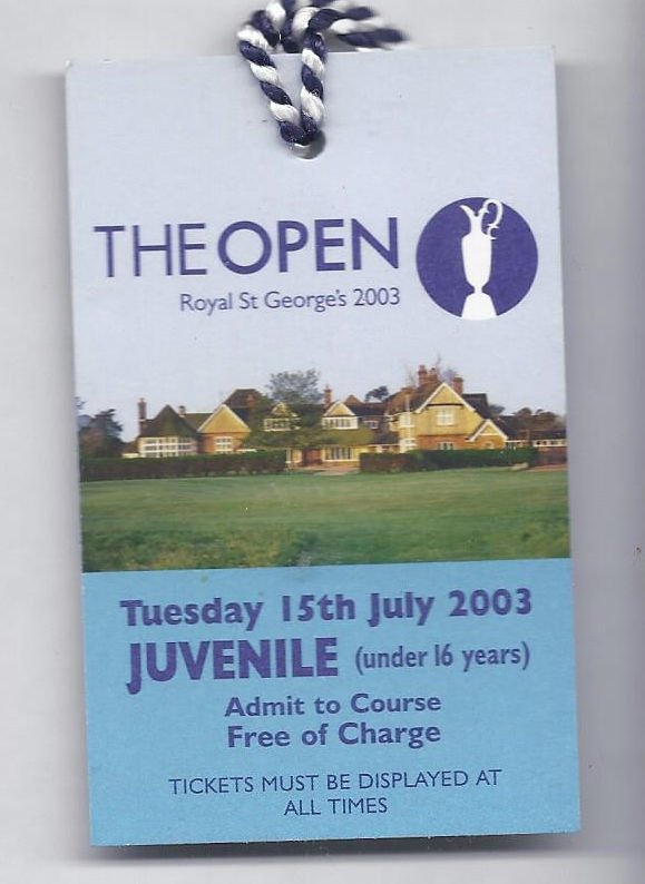 Image 0 of 2003 British Open Ticket 3rd Practice Day Tuesday July 15th
