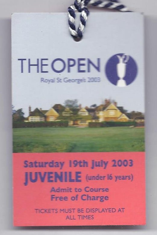 Image 0 of 2003 British Open Ticket 3rd Tournament Round Saturday July 19th