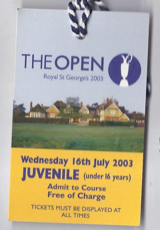 Image 0 of 2003 British Open Ticket 4th Practice Day Wednesday July 16th
