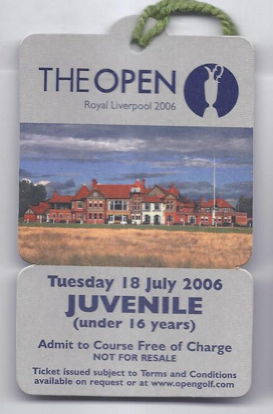 Image 0 of 2006 British Open Ticket 1st Practice Round Tiger Woods Wins