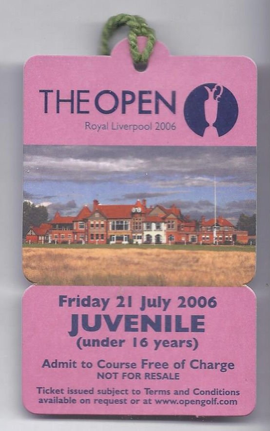 Image 0 of 2006 British Open Ticket Friday July 21st 2nd Tournament Round Tiger Woods Wins