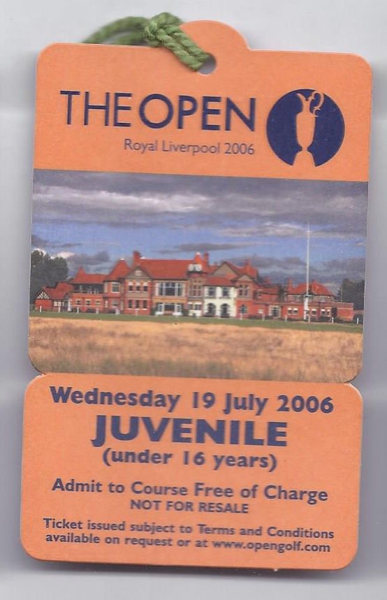 Image 0 of 2006 British Open Ticket Wednesday July 19th 2nd Practice Round Tiger Woods Wins