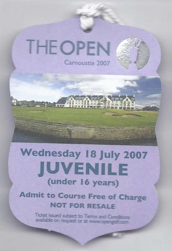 Image 0 of 2007 British Open Ticket Wednesday July 18th 4th Practice round Pdraig Harringt