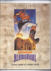1999 Alamo Bowl Game Program Penn State Texas A & M
