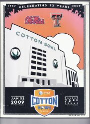 2009 Cotton Bowl Program Ole Miss Texas Tech