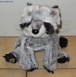 Ganz Webkinz Raccoon 9 plush Stuffed Animal toy