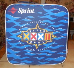 Vintage Super Bowl 32 XXXII SGA Seat Cushion Packers Broncos 1998 San Diego
