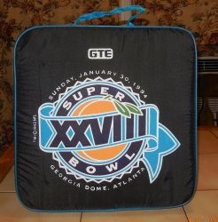 Vintage Super Bowl 28 XXVIII SGA Seat Cushion Bills Dallas 1994 Georgia Dome