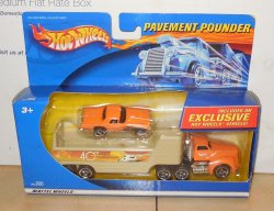 2000 Hot Wheels Pavement Pounders Rare Orange T-Bird Thunderbird Treasure Hunt