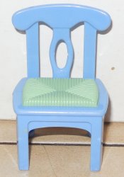 LOVING FAMILY DOLLHOUSE FISHER PRICE Chair Blue Teal