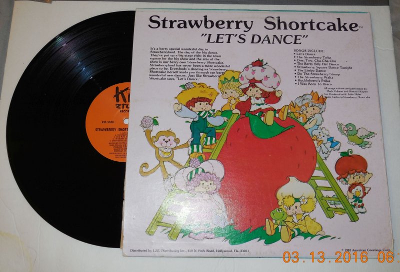Image 1 of 1982 Strawberry Shortcake Lp Let's Dance Vinyl Album Record Kidstuff KSS5030