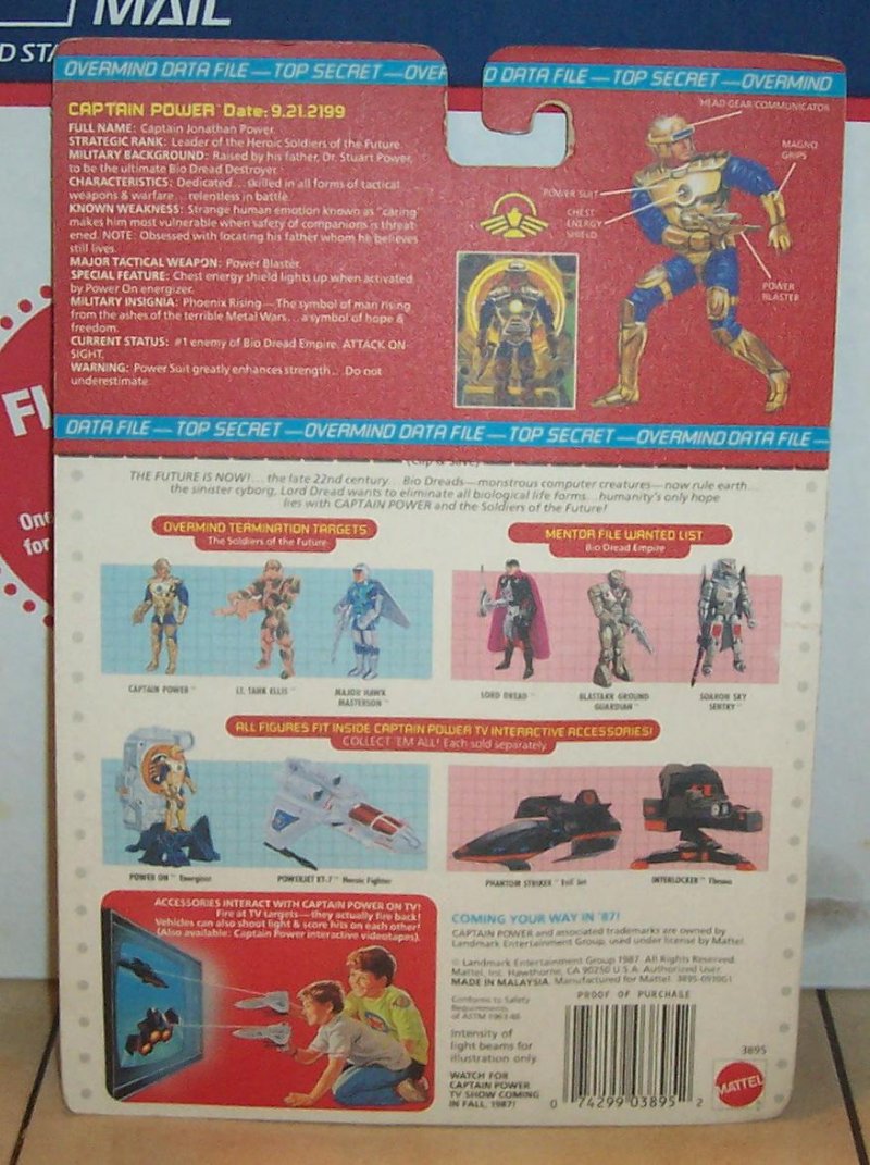Image 1 of 1987 Mattel Captain Power action figure NRFB