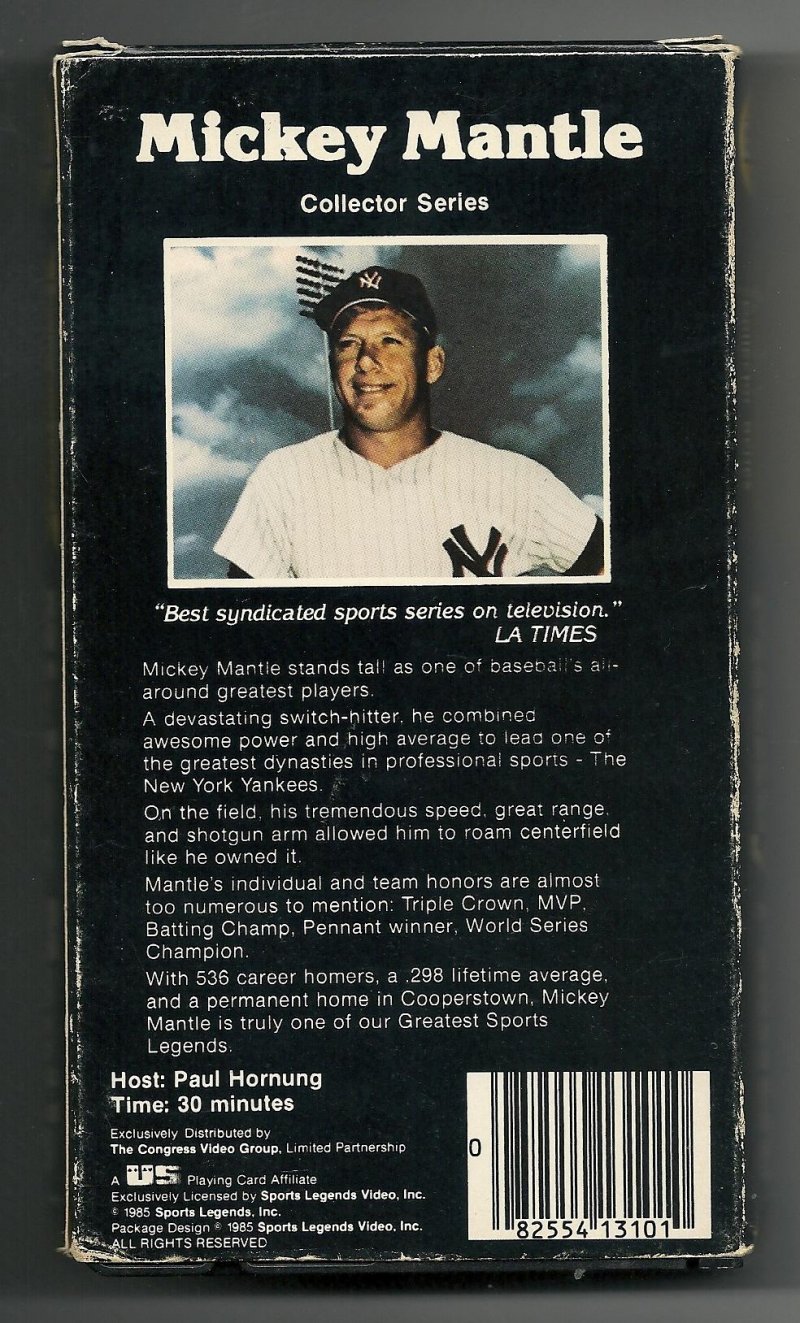 Image 1 of Greatest Sports Legends Mickey Mantle VHS Video Tape