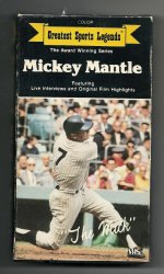 Greatest Sports Legends Mickey Mantle VHS Video Tape