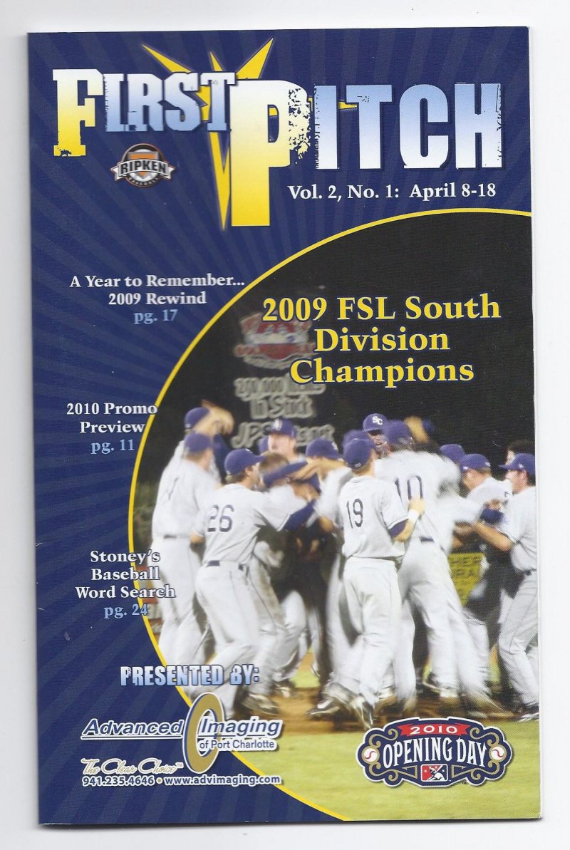 2010 Charlotte Stone Crabes Opening Day Program