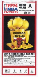 1994 NBA Playoffs Easter Conference 1st Rd Ticket stub Cavaliers Bulls Game 1