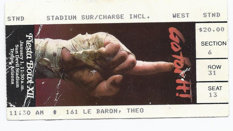 Image 0 of 1983 Fiesta Bowl Game Ticket Stub Arizona State Oklahoma
