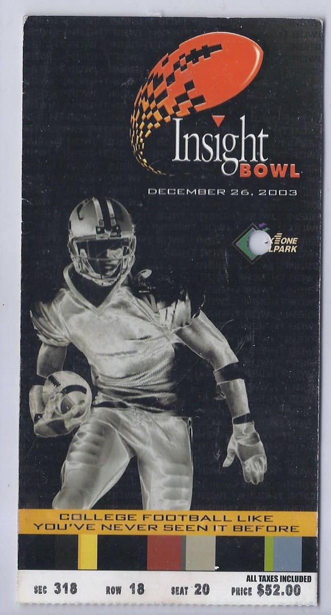 Image 0 of 2003 Insight Bowl Game Ticket Stub Virginia Tech California