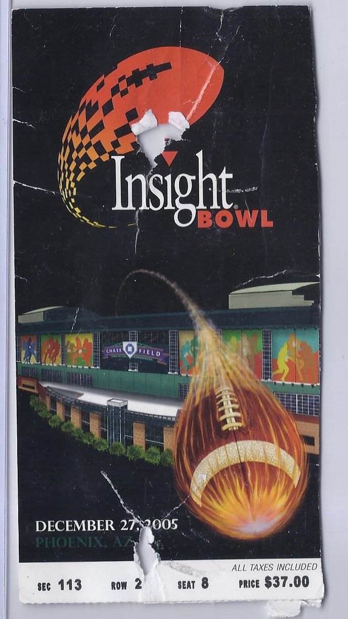 Image 0 of 2005 Insight Bowl Game Ticket Stub Arizona State Rutgers