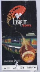 2005 Insight Bowl Game Ticket Stub Arizona State Rutgers