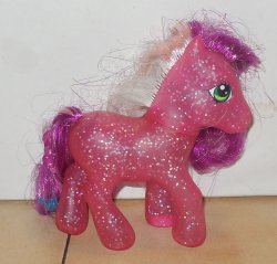 MY LITTLE PONY Flower Garland Divine Shine Pink Sparkles G3 2006 MLP Hasbro