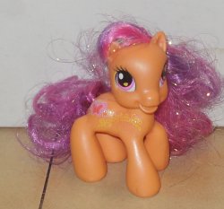 2009 My Little Pony Scootaloo G3.5 MLP Hasbro Orange Purple Sparkly