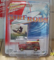 Johnny Lightning Surf Rods 1940 Ford Sedan Delivery WHITE LIGHTNING Super RARE