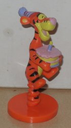 Disney winnie the Pooh TIGGER pvc Figure #3 with Birthday Cake