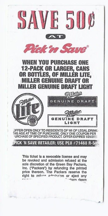 Image 1 of 2001 NFL NFC Playoff Game Ticket Stub 49ers at Packers Lambeau Field Farve