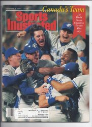 1992 Sports Illustrated Magazine November 2nd Blue Jays World Series Champions