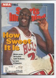1992 Sports Illustrated Magazine June 22nd Bulls Repeat Champions Jordan