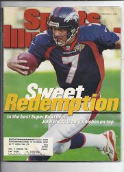 1998 Sports Illustrated Magazine February 2nd Broncos Win Super Bowl Elway