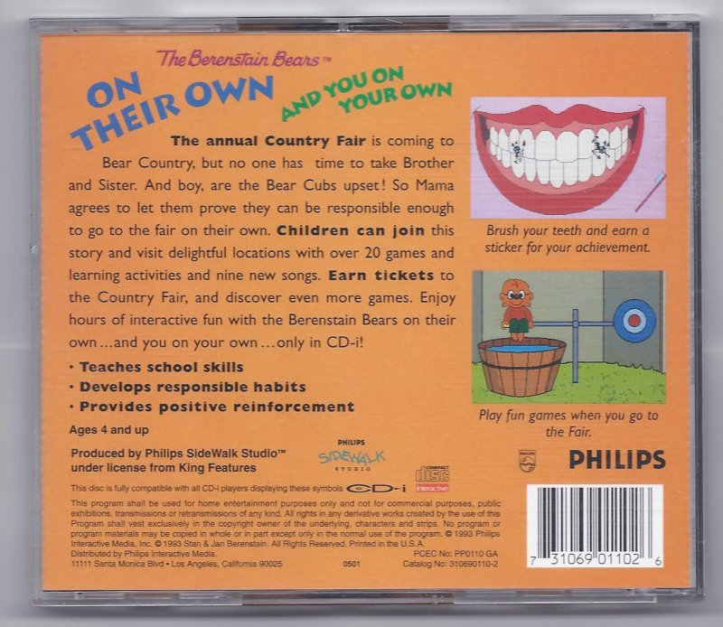 Image 1 of Philips CDI The Berenstain Bears On their Own And you On your own