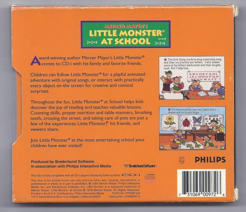 Image 1 of Philips CDI Mercer Mayers Little Monster At School