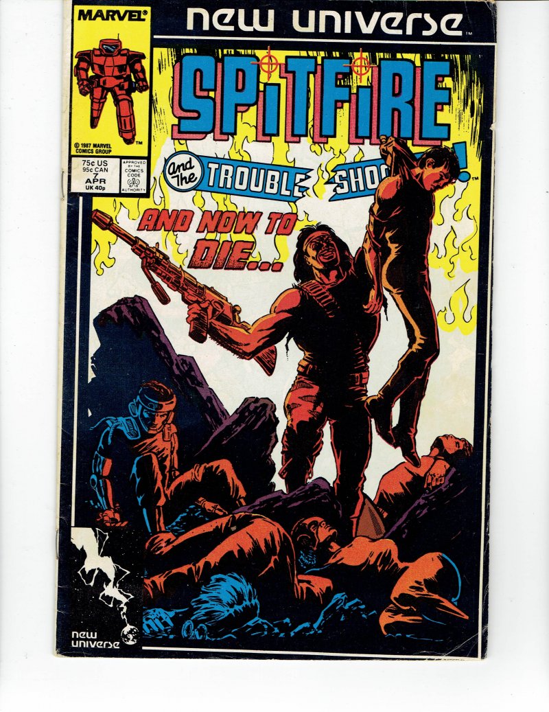 Spitfire And the Troubleshooters #7 April 1987 Marvel Comic