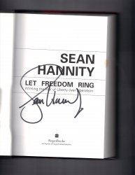 Let Freedom Ring NR Ed by Sean Hannity (2002, Hardcover) Signed 1st Edition