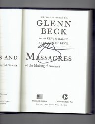 Miracles and Massacres by Glenn Beck Signed Autographed HC Book