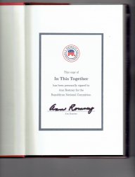 In This Together  My Story by Ann Romney (2015, Hardcover) signed autographed