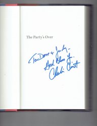 The Party's Over by Charlie Crist (2014 Hardcover) signed autographed Book