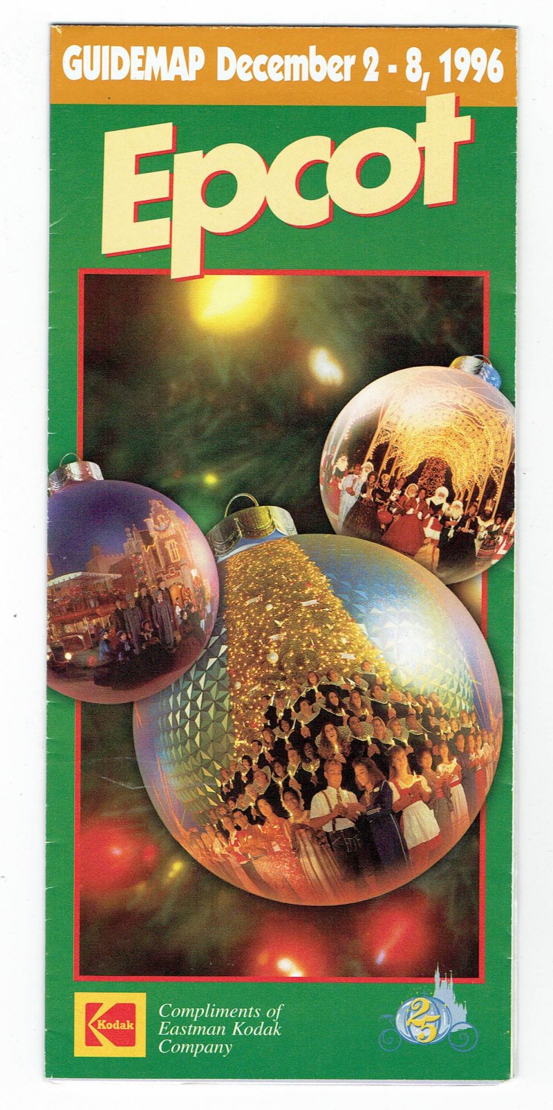 Image 0 of 1996 Walt Disney world Epcot Guide map Guidemap December 2-8