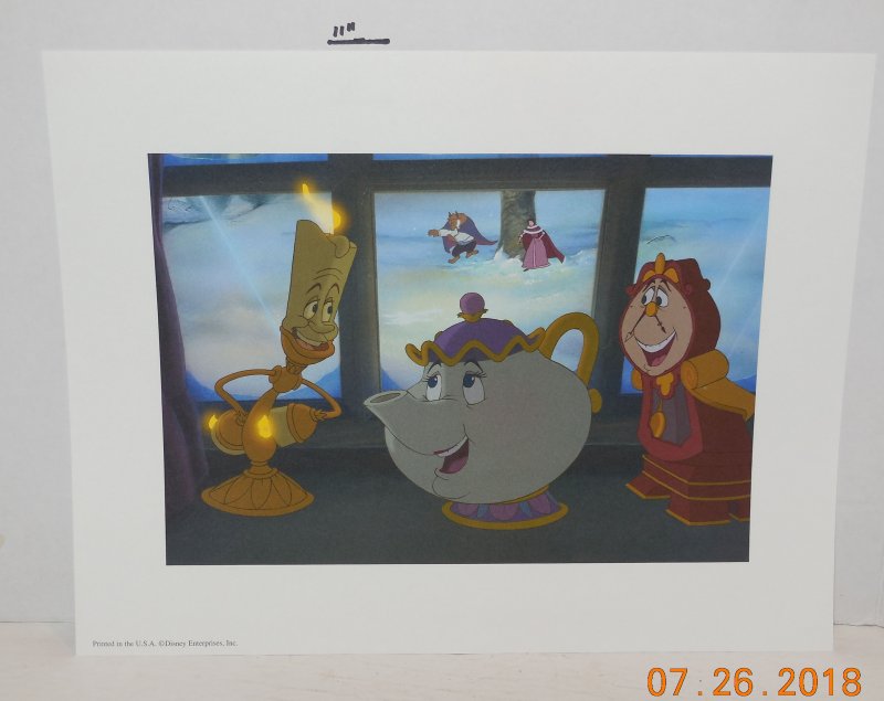 Image 2 of 2002 Disney Beauty & The Beast Set of 4 Lithographs 11 x 14 Complete in Folder