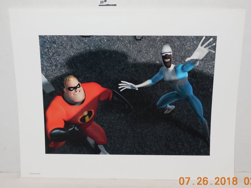Image 2 of 2004 Disney The Incredibles 3 Lithographs 11 x 14 with Folder