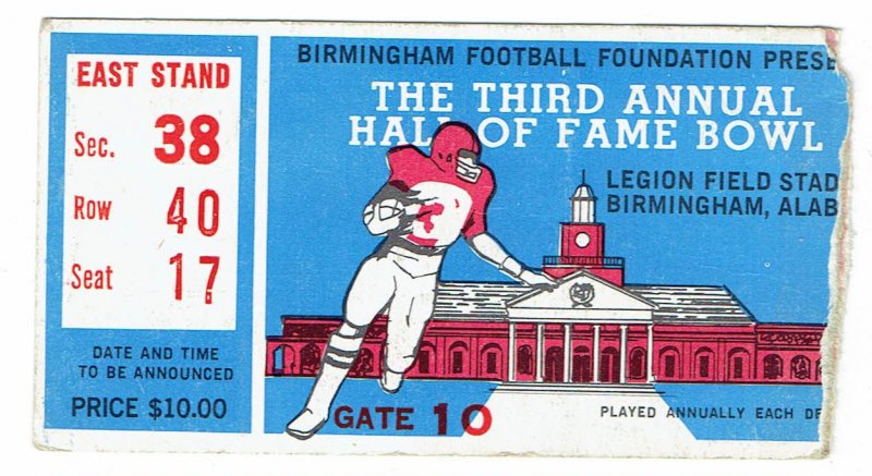 Image 0 of 1979 Hall Of Fame Bowl Game Ticket Stub Missouri South Carolina